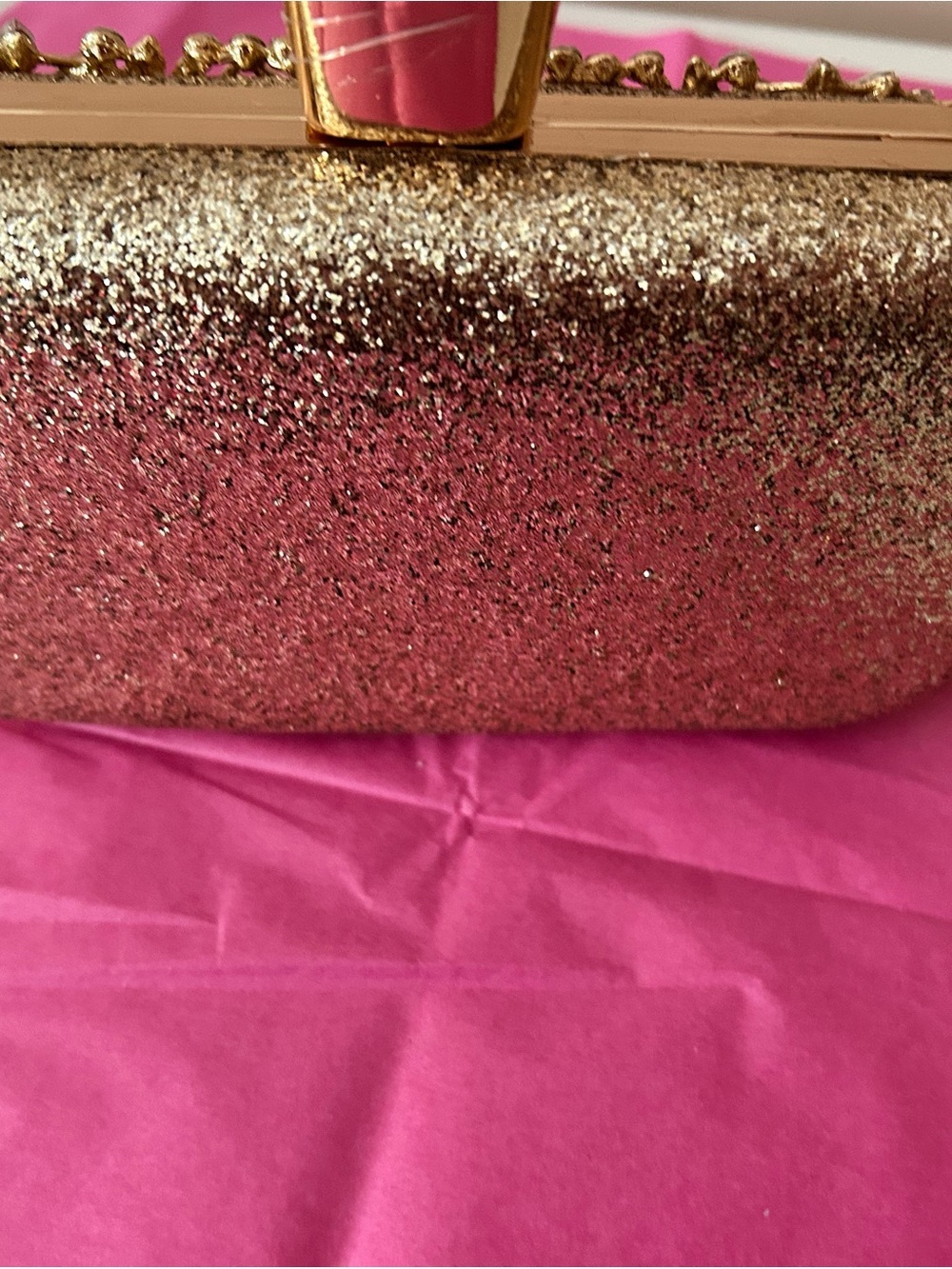 4/$100 Gold Crystal Embellished Evening Clutch - Gold - Picture 5 of 6